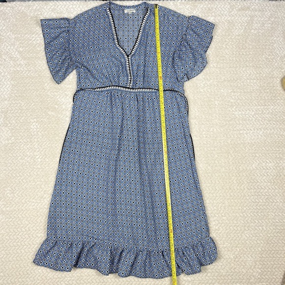 Max Studio Boho Tie Back Midi Dress Small Cottagecore Coastal Oversized Fairy - Picture 8 of 13